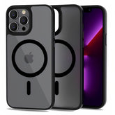 Ümbris Reach Matte MagSafe Apple iPhone 16e (läbipaistev / must)